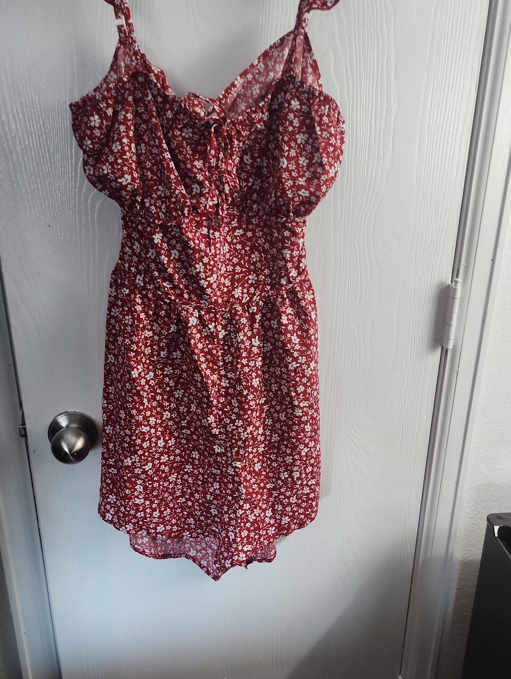 SHEIN Red Floral Summer Dress